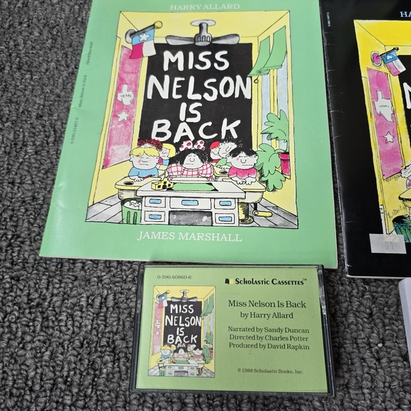 Vintage 1982 1987 Miss Nelson Is Missing Books Cassette Read A Long Books Retro - Picture 3 of 10